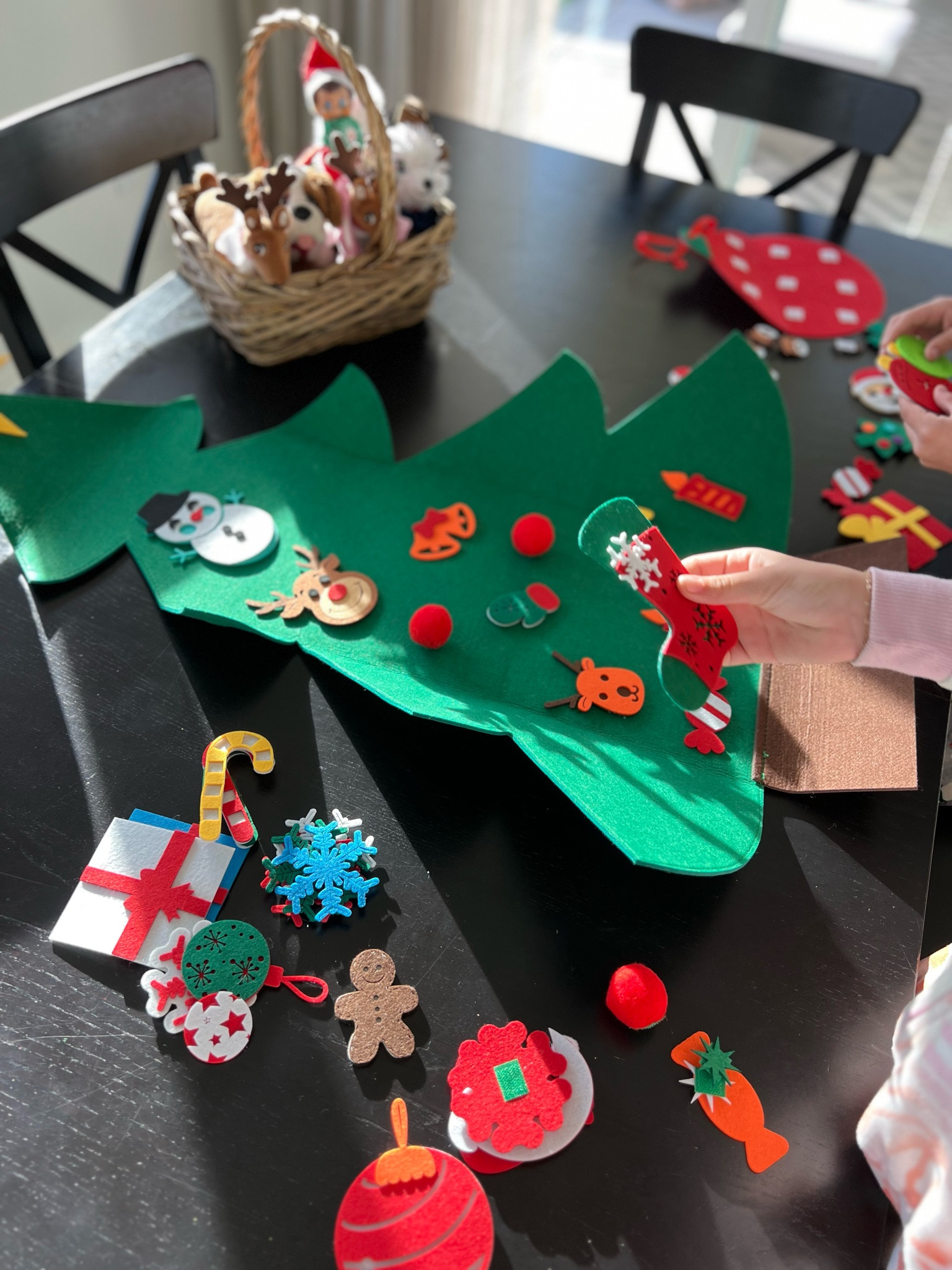 Our elf brought the kids a felt Christmas tree and the kids spent the entire morning decorating it! The set also comes with lights and a mini tic-tac-toe ornament game!! It’s on sale and is only $16.99 right now!! 

#LTKSeasonal #LTKkids #LTKHoliday