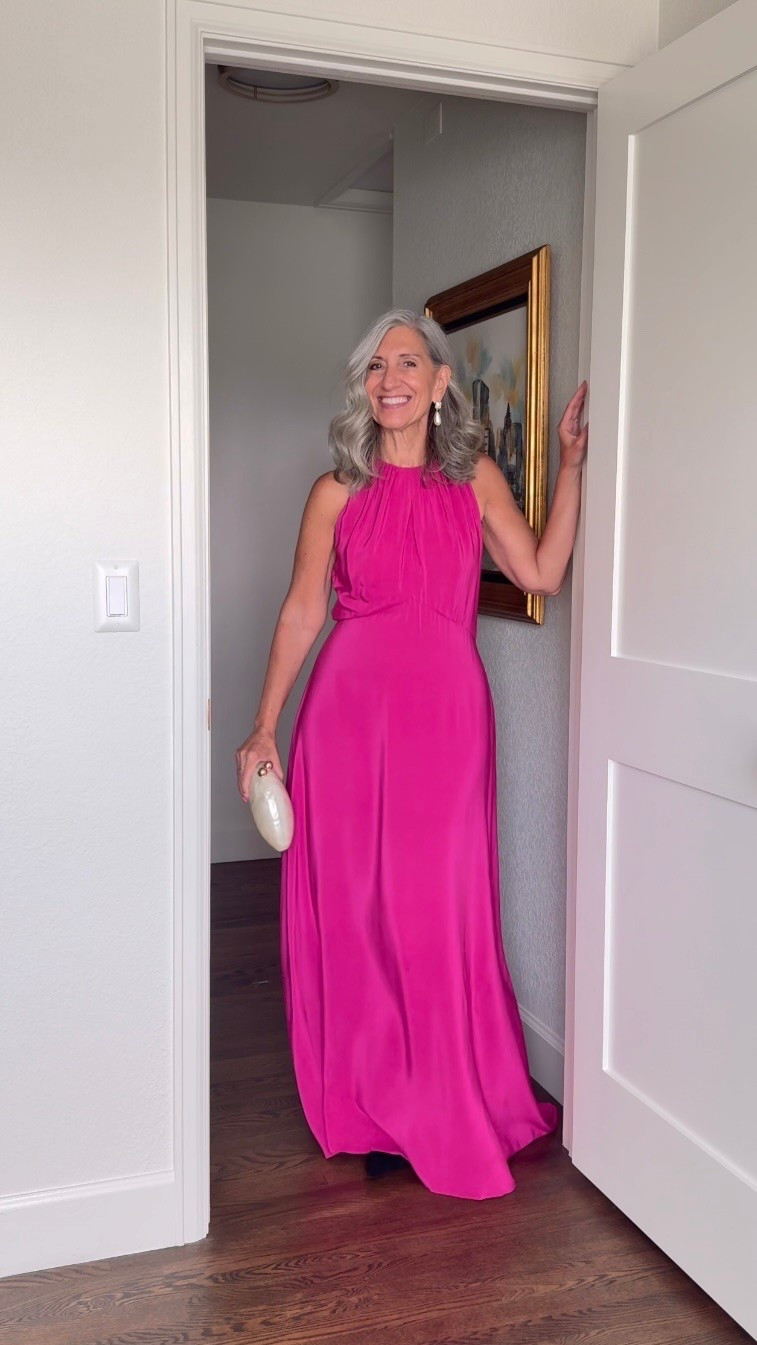 🥂 Mother of the Bride and Wedding Guest Dresses

This magenta halter ballgown has a gathered neckline that frames the face beautifully and a full sweeping skirt that photographs with total effortless grace all evening long.

Save this for your next invitation and share it with a friend who's shopping. 💌

Sizing | 5'4½" | 133 | medium or 6

Wedding Guest Dress | Fashion over 50 | Mother of the Bride | Mother of the Groom | Black Tie | Formal Gown | Summer Wedding | Dresses to Hide Belly | Special Occasion

#LTKSeasonal #LTKOver40 #LTKWedding