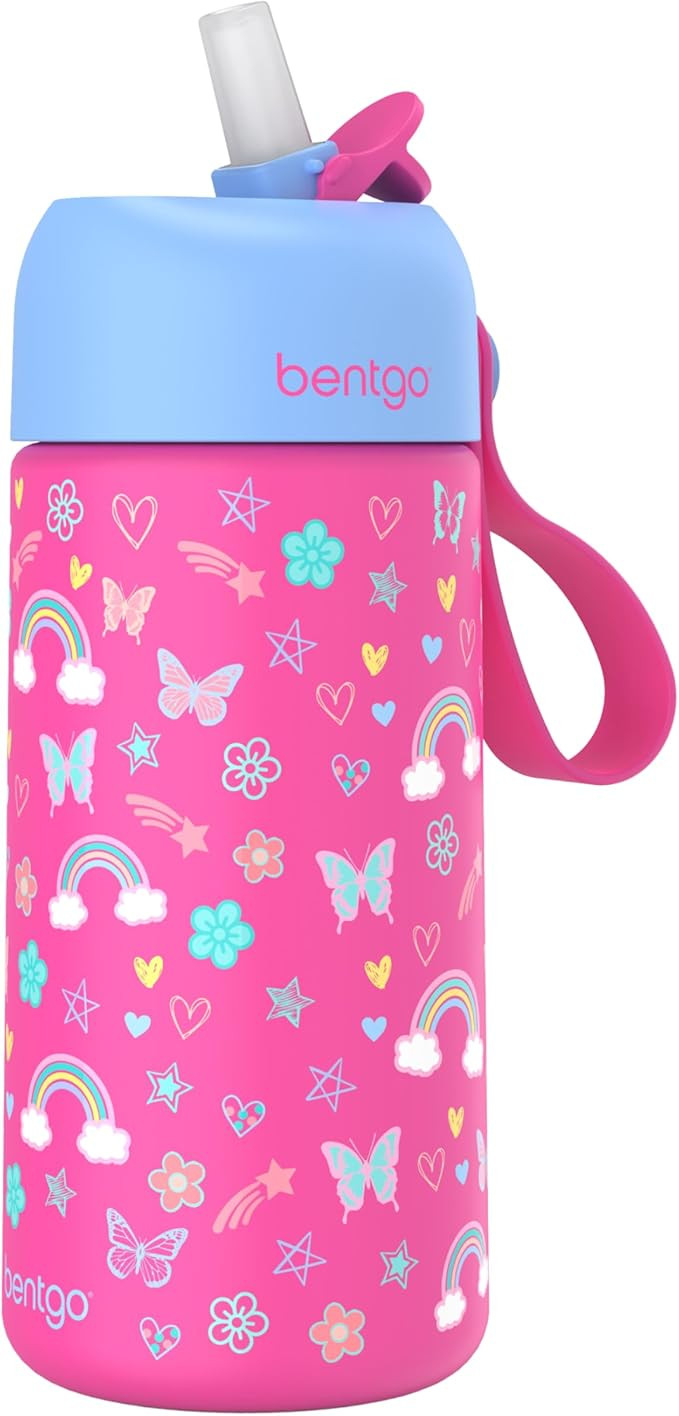 Bentgo® Kids Stainless Steel Insulated Water Bottle - Leak-Proof; Keeps Cool for 12 Hours; Durab... | Amazon (US)