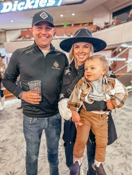 Fort Worth rodeo 2023! Wearing a medium in my jacket- bakers little shacket is 18-2T 

Toddler shacket, rodeo outfit, western outfit, cowgirl boots 

#LTKstyletip #LTKfamily #LTKFind