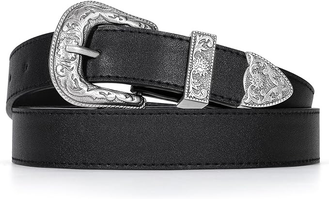WHIPPY Western Belts for Women - Vintage Western Design Ladies Cowgirl Waist Belt for Pants Jeans... | Amazon (US)
