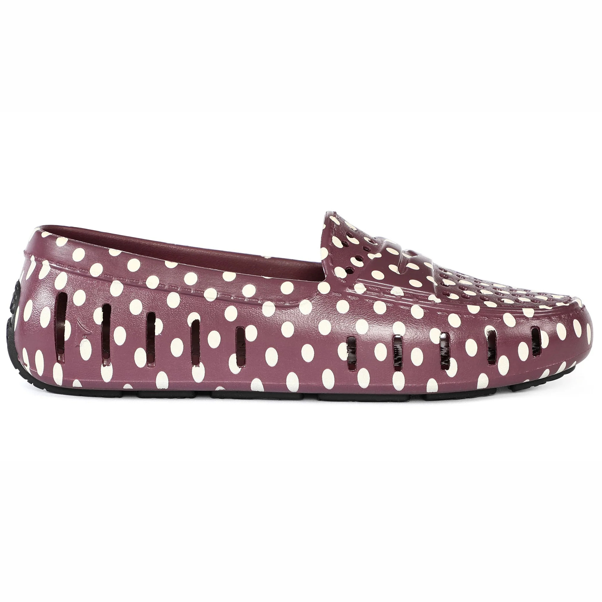 BURGUNDY DOTS/BLACK POSH 5P | Floafers