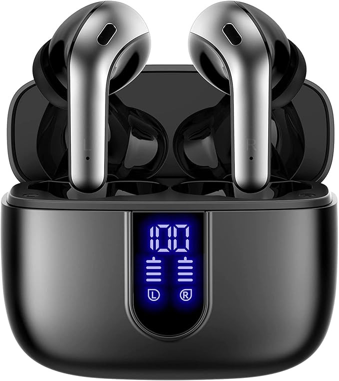 TAGRY Bluetooth Headphones True Wireless Earbuds 60H Playback LED Power Display Earphones with Wi... | Amazon (US)