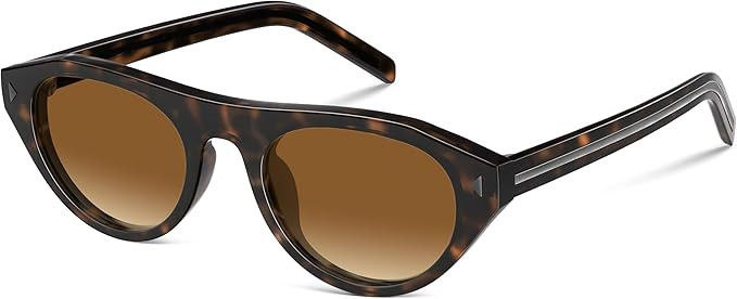Retro Oval Sunglasses for Women Men Small Narrow 90s Vintage Round Shades UV400 Lightweight Desig... | Amazon (US)