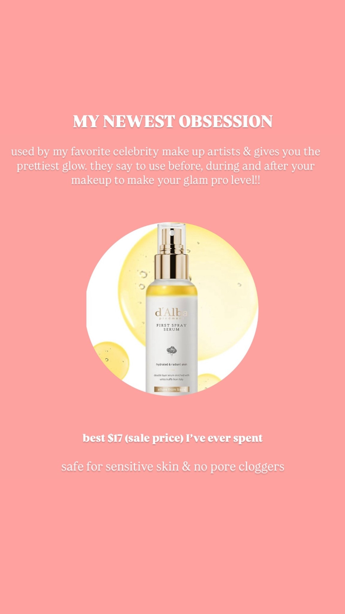 best primer + setting spray and sensitive skin safe! no pore cloggers and used by celebrity make up artists! 

#LTKselfcare #LTKGiftGuide #LTKmorningroutine