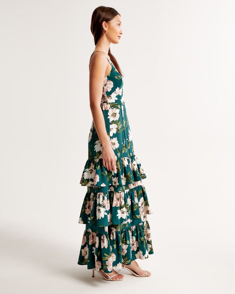 Drama Ruffle Tiered Gown | Abercrombie & Fitch (US)