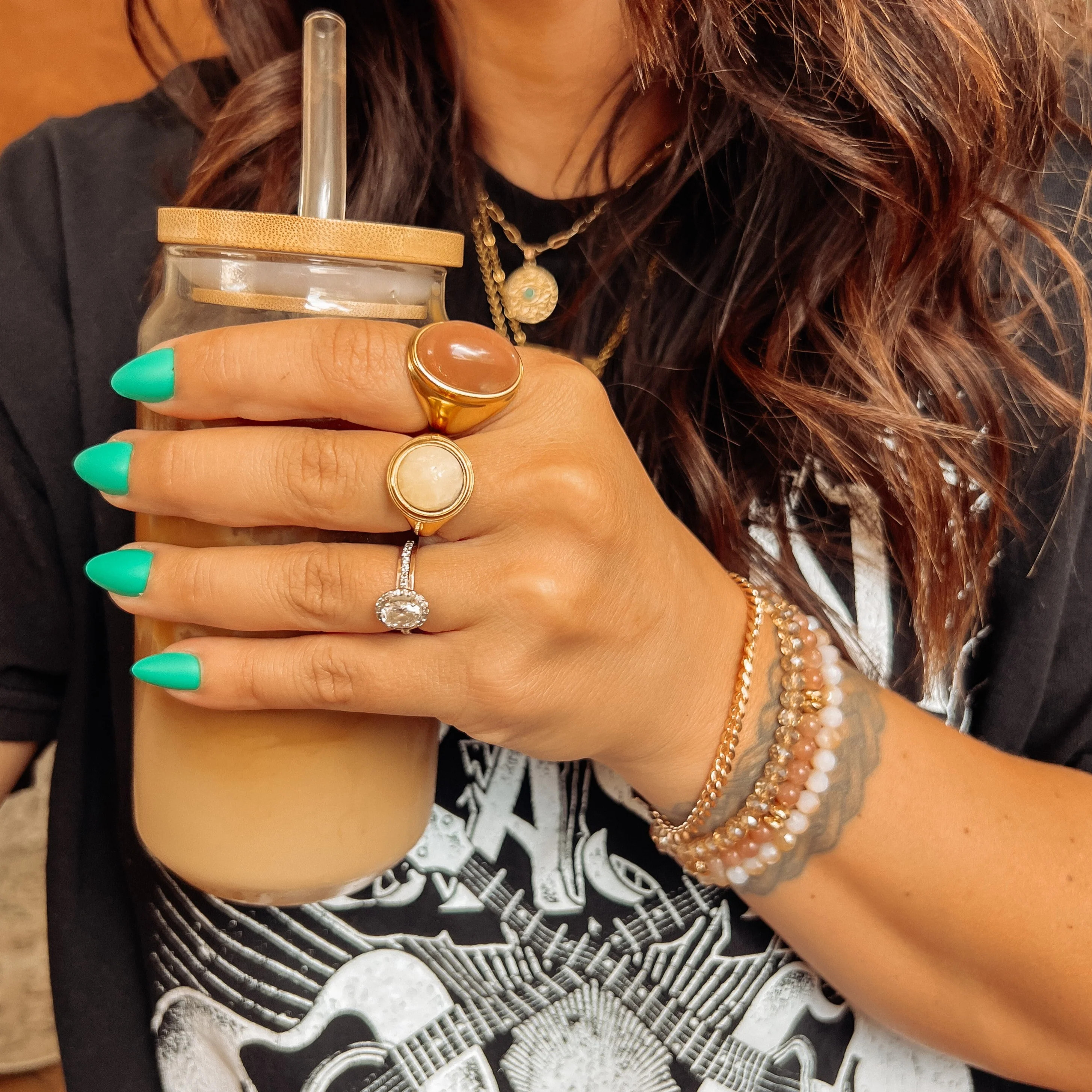 Sunstone & Sand Mini Cuff | Victoria Emerson