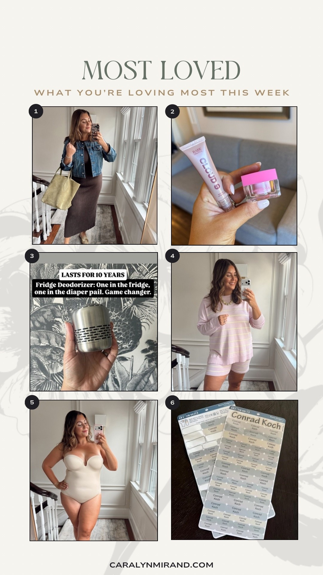 What you’re loving most this week - ribbed midi dress (wearing XL), lip mask, room deodorizer, matching lounge set (wearing XXL), shapewear bodysuit (wearing 1X - use CARALYN15 at Spanx), and personalized stickers for school (water bottles, lunches, clothes, etc)

#LTKmomlife #LTKMidsize #LTKBeauty