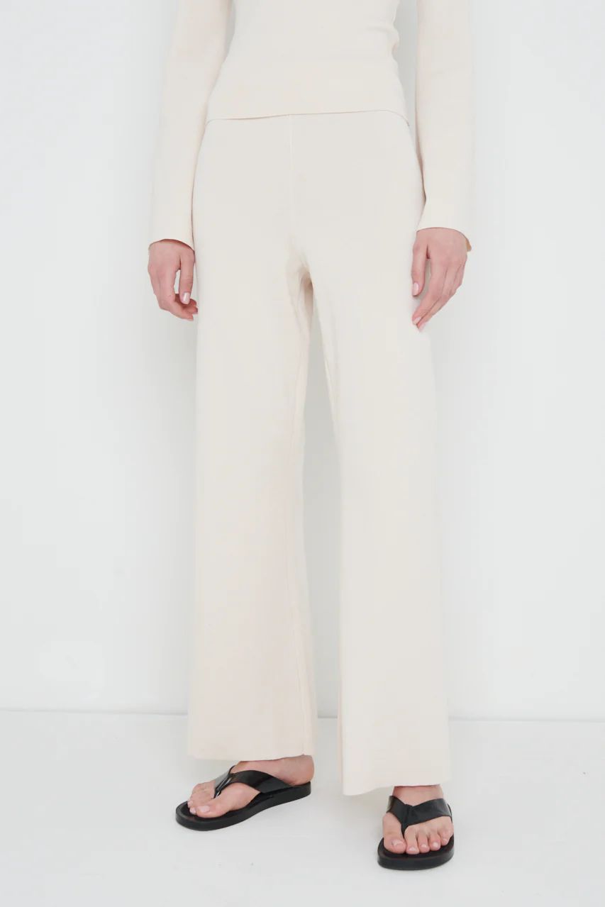 Hayden Knit Trousers - Cream | Pretty Lavish (UK)
