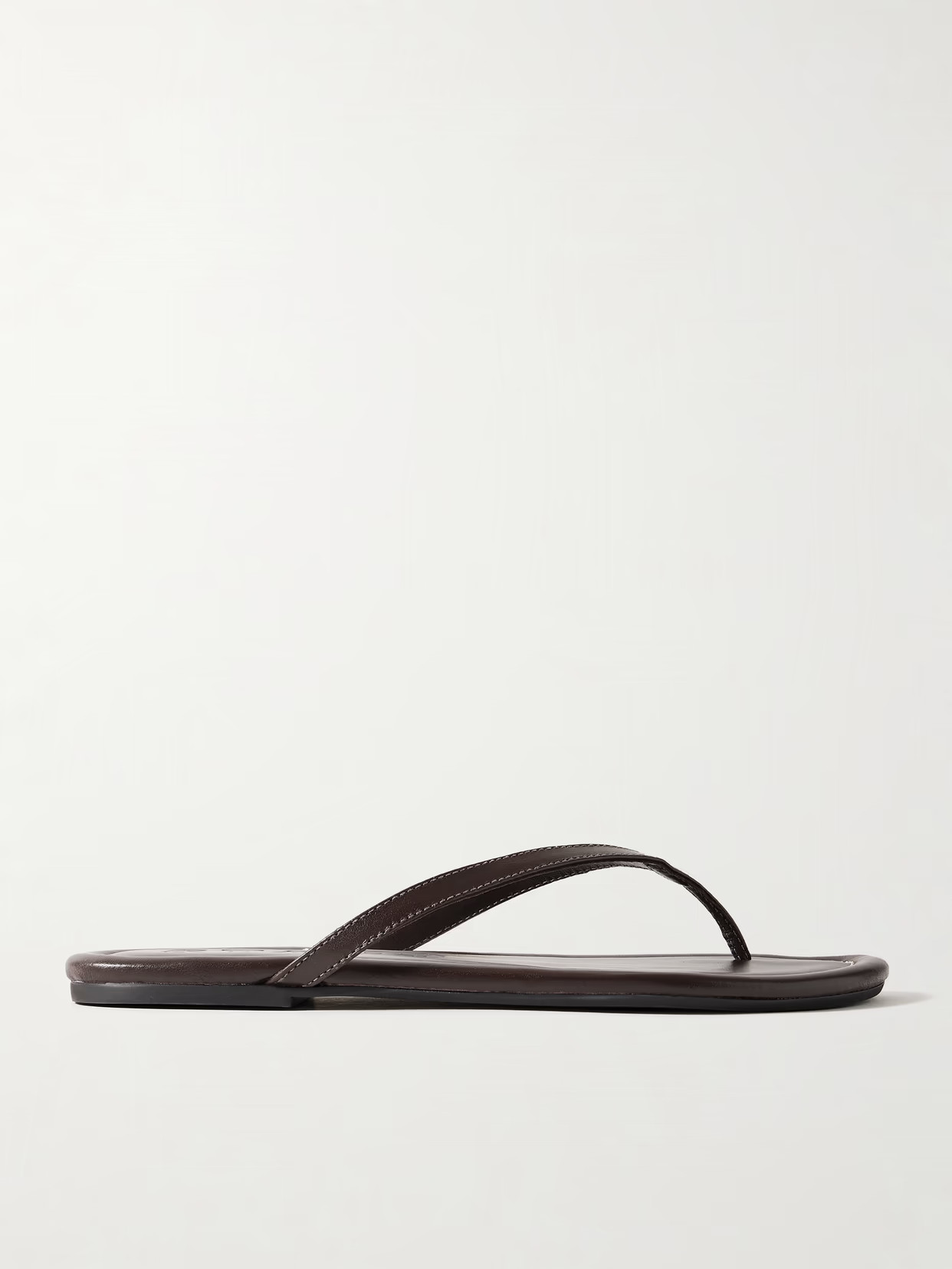 STAUD - Freja Leather Flip Flops - Brown | NET-A-PORTER (US)
