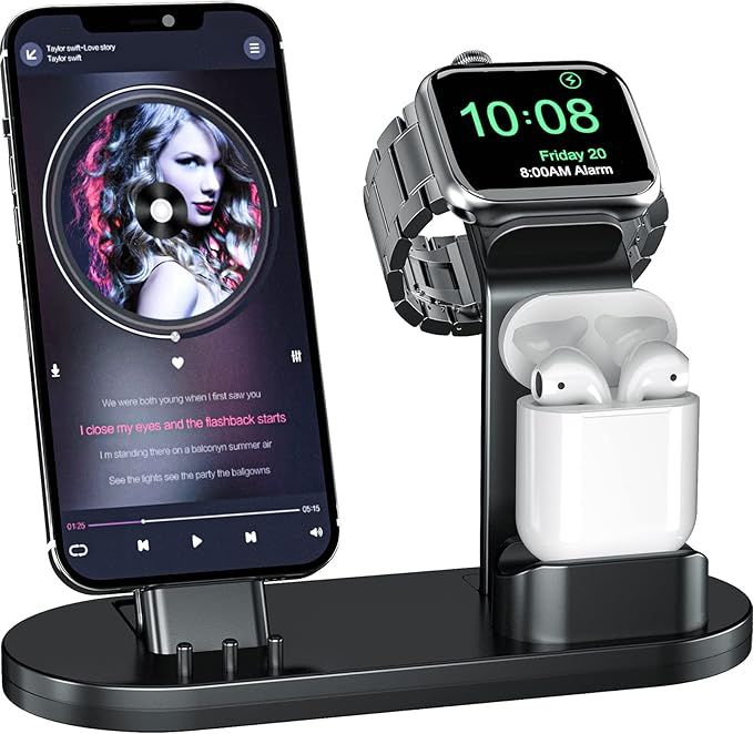 OLEBR 3 in 1 Charging Stand Compatible with Apple Watch 45mm/44mm and 41mm/40mm Series 7/SE/6/5 ... | Amazon (US)