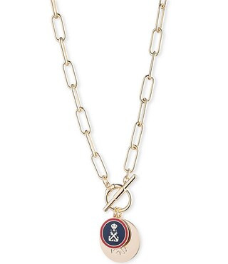 Lauren Ralph Lauren Navy Nautical Charm Short Pendant Necklace | Dillard's | Dillard's