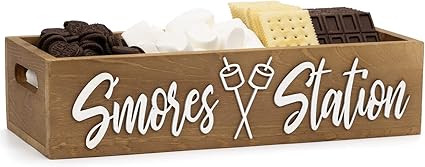 S'mores Station Box Smores Rustic Wood Kitchen Holder S'mores Maker Camping BBQ Smores Kit 3D Far... | Amazon (US)