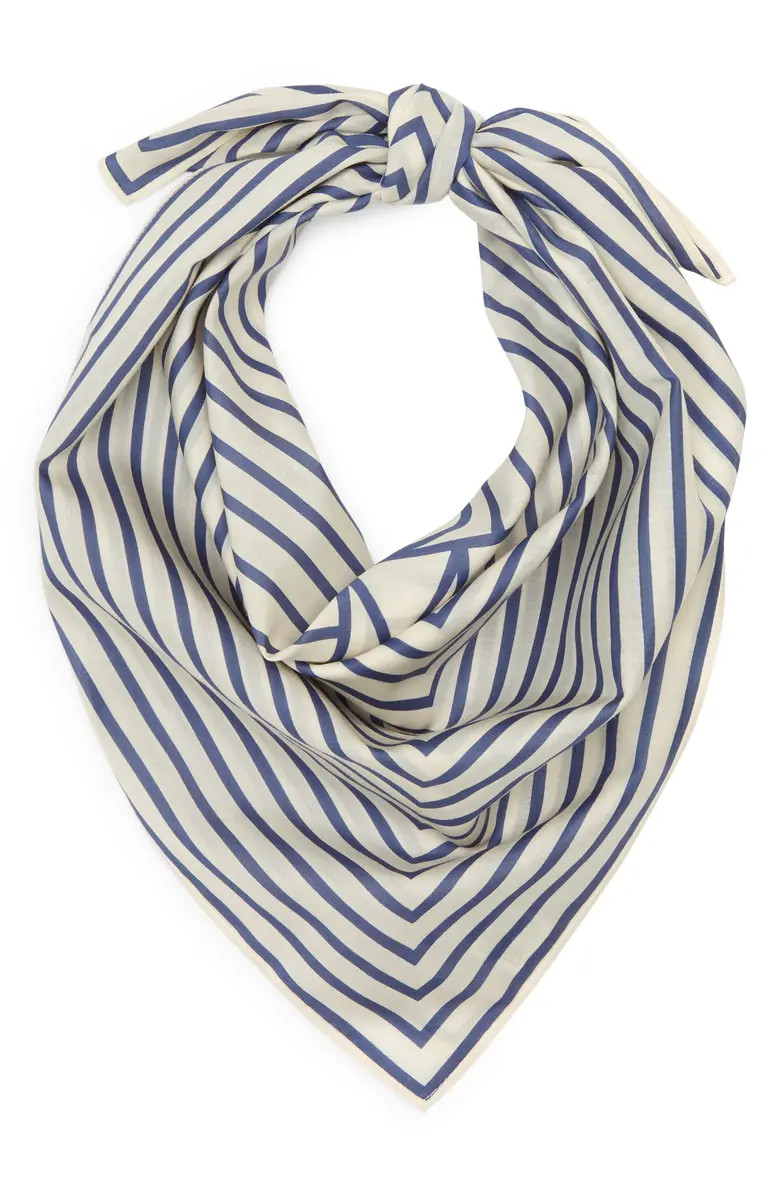 Totême Geometric Monogram Cotton & Silk Scarf | Nordstrom | Nordstrom
