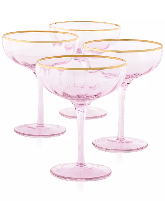 Blush Coupe Glasses, Set of 4, Created for Macy's | Macys (US)