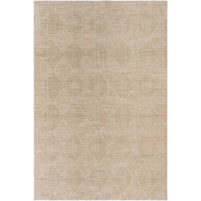 Vernard Argyle Machine Woven Polyester Area Rug in Beige | Wayfair North America