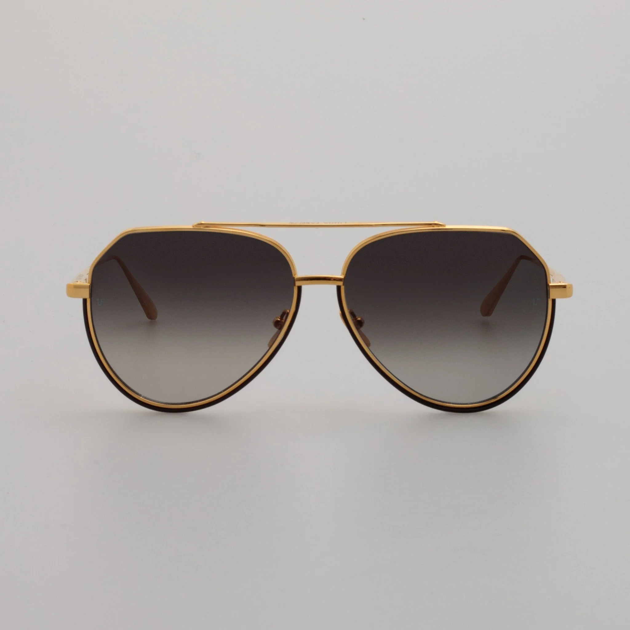 Bayer Sunglasses in 22K Yellow Gold | Linda Farrow