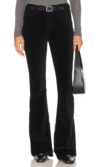Le High Flare Velveteen in Black | Revolve Clothing (Global)