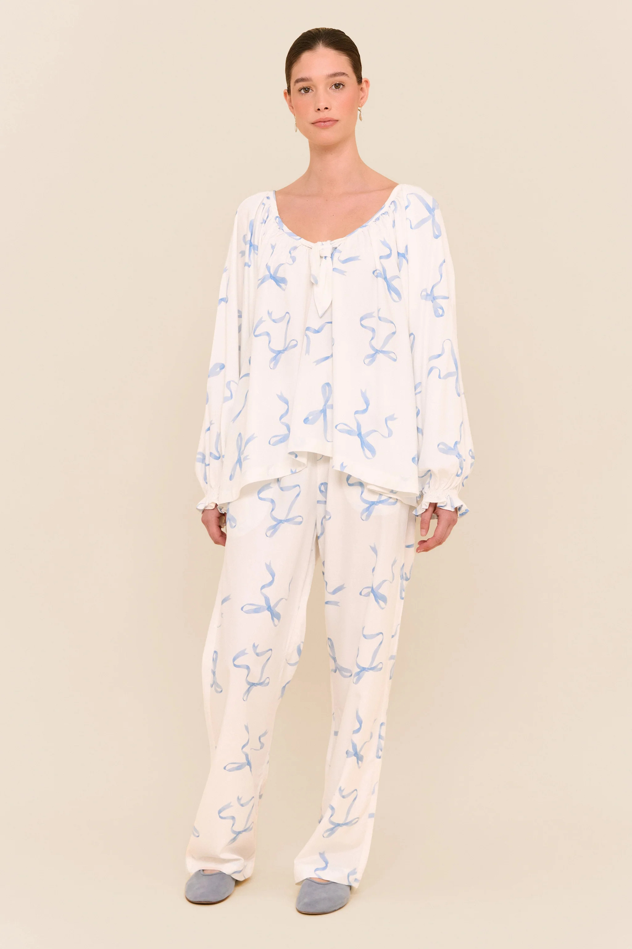 Heidi Sleep Set - Long - Bow | Piyama US