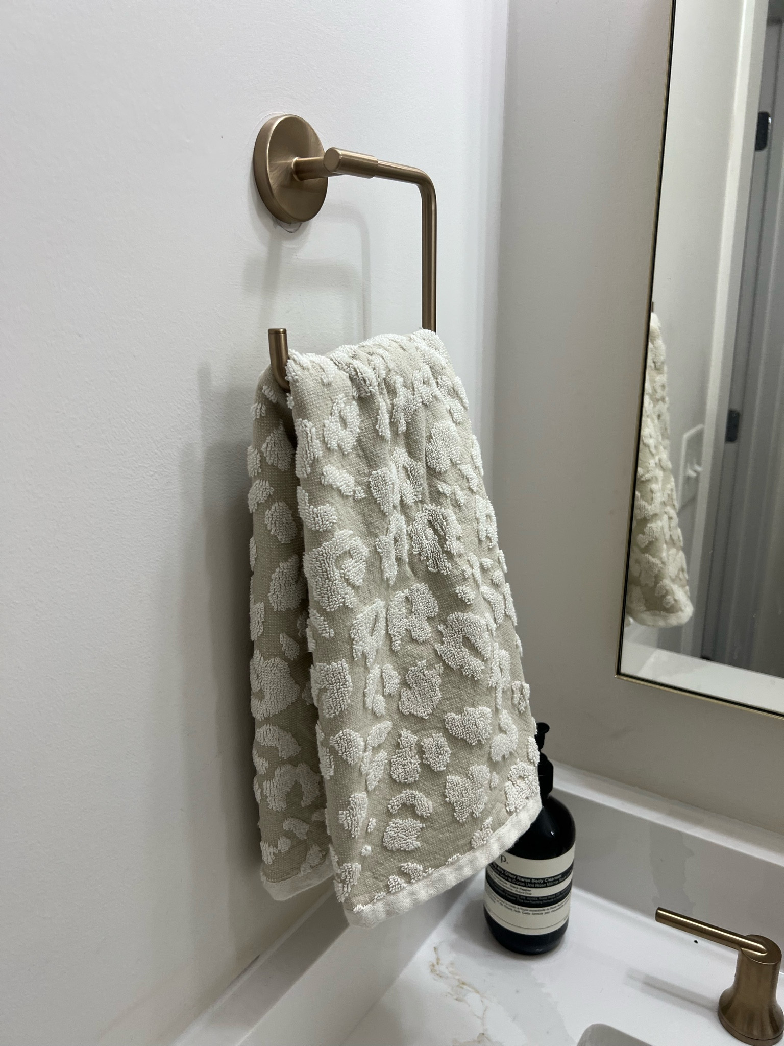 Target leopard hand towels and gold towel ring 

#LTKfindsunder50 #LTKhome #LTKstyletip