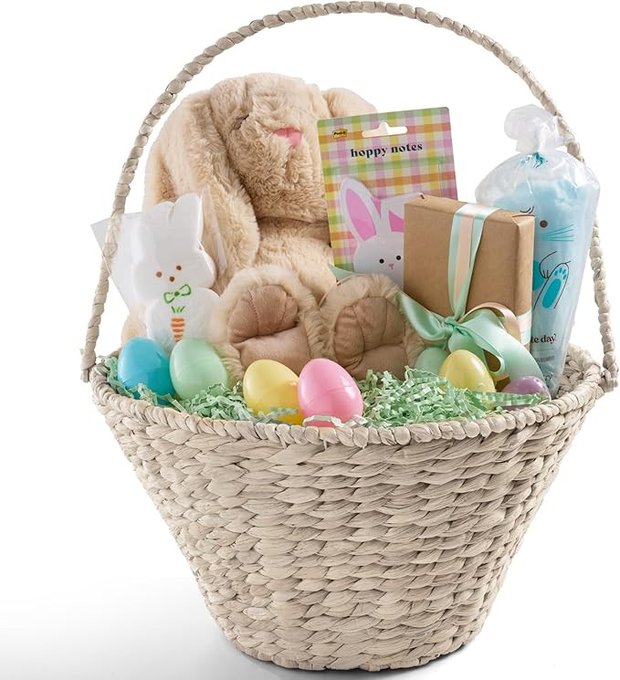 Best Choice Products Handwoven Easter Basket, Large Woven Easter Basket for Kids, Easter Egg Hunt... | Amazon (US)