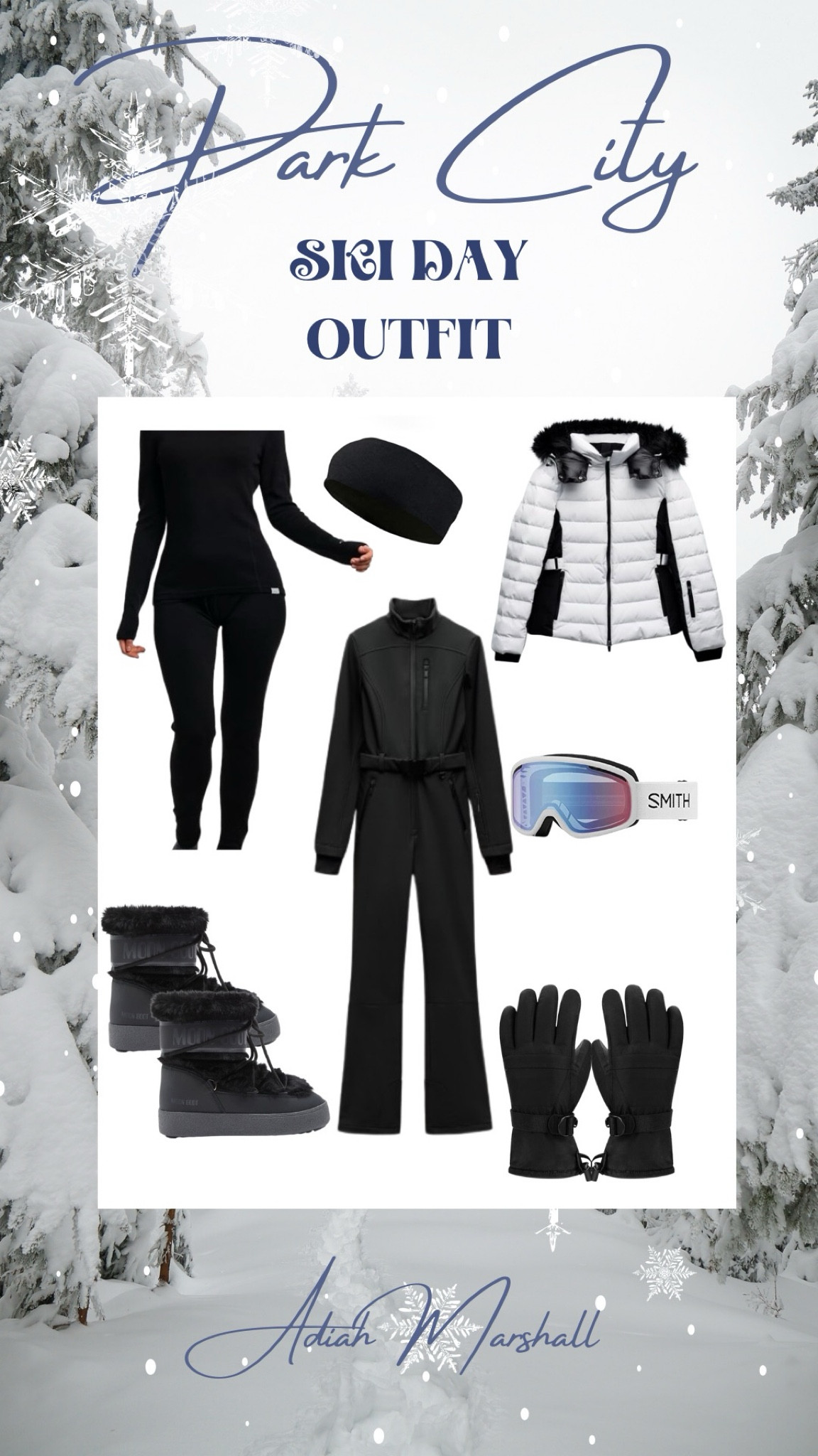 Park City ski outfit:
Jacket and suit are from Zara (will be linkable soon) wearing M in both 
TTS in moon boots 
TTS in base layer 


#LTKShoeCrush #LTKSeasonal #LTKStyleTip