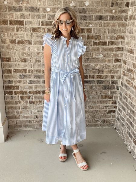 Here for the ruffles- Free Assembly maxi dress combining the best of everything for summer. Flattering, feminine, and lightweight to make it the perfect dress for the season for $35. ( I am wearing the small) 

#LTKstyletip #LTKSeasonal #LTKfindsunder50