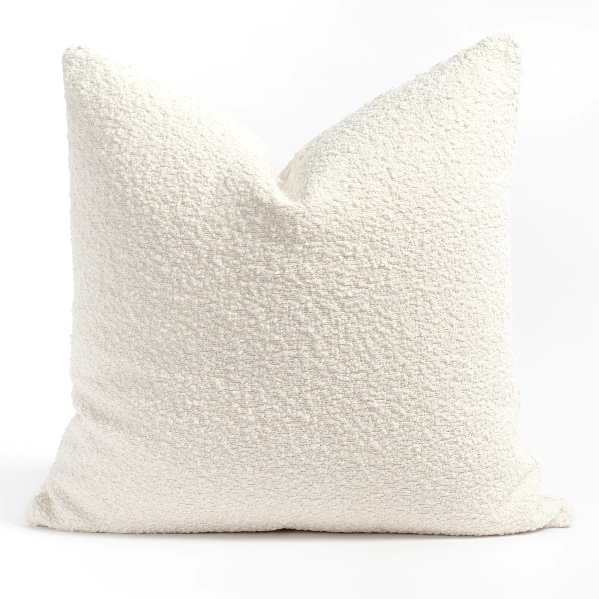 Cambie Boucle 22x22 Pillow, Chalk | Tonic Living