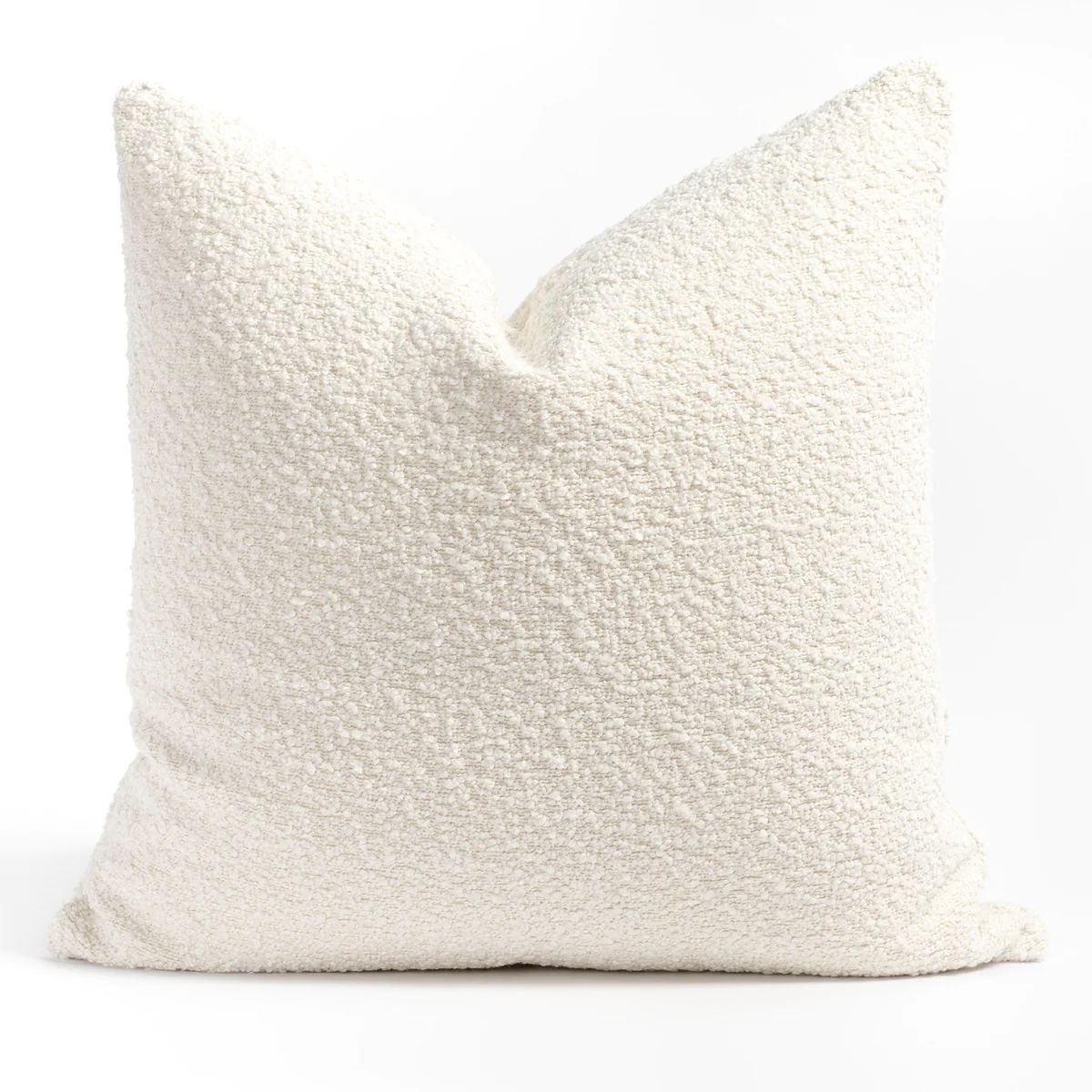 Cambie Boucle 22x22 Pillow, Chalk | Tonic Living