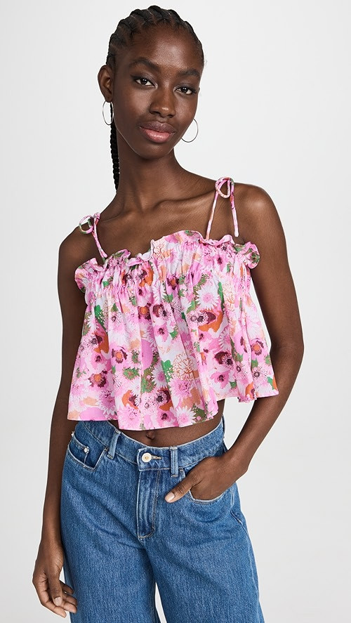 Light Cotton Tieband Strap Top | Shopbop