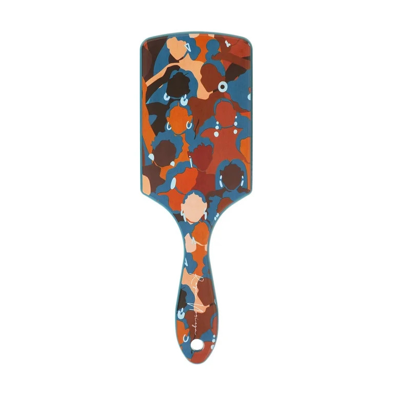 Goody Tru X Reyna Noriega Collab Ouchless® Detangling Printed Paddle Brush Blue, 1 CT | Walmart (US)