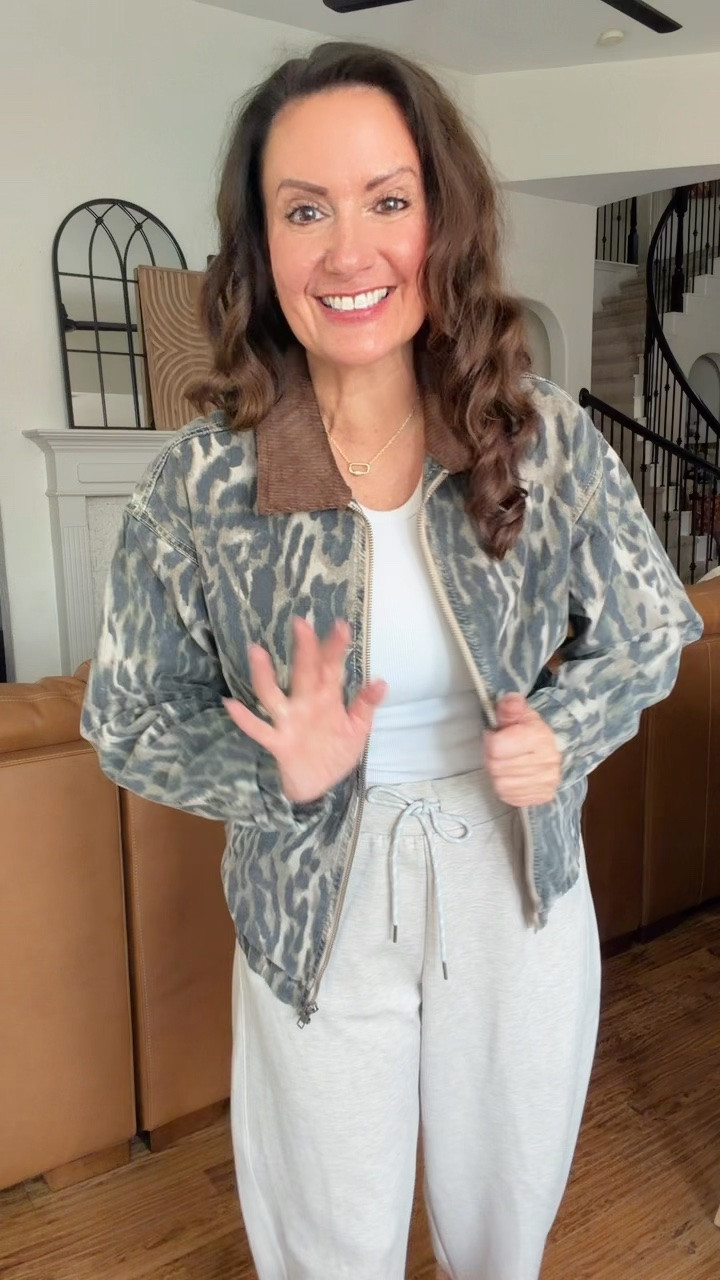 Wearing a small. All the jacket options are adorable! 
.

#LTKootd #LTKSeasonal #LTKOver40