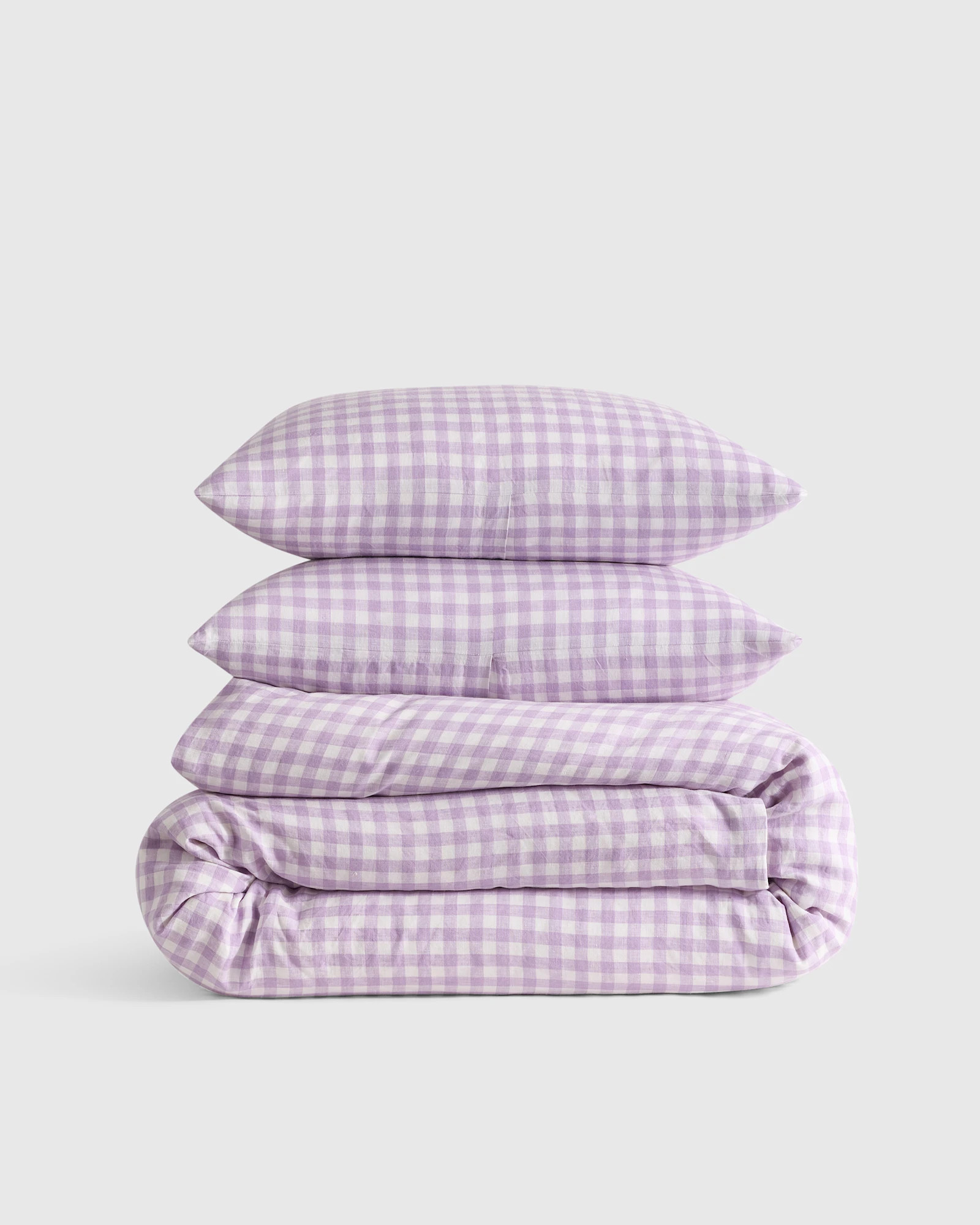 European Linen Gingham Duvet Cover Set | Quince