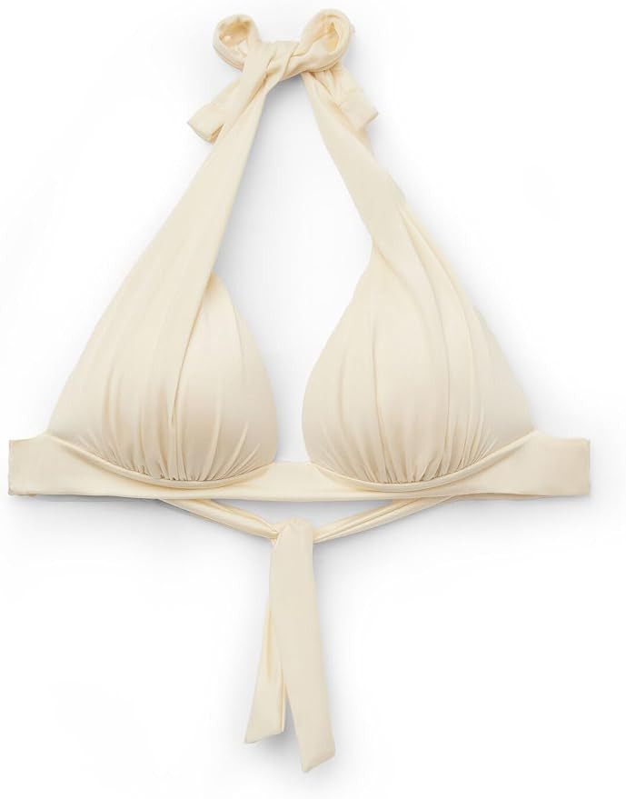 CALZEDONIA Shiny Satin Graduated Padding Triangle Swimsuit Top | Amazon (US)