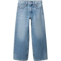 Zara - Washed Effect Wide Leg Jeans - Blue - 8-9 Years (51,6 Inches) - Kids | Zara US