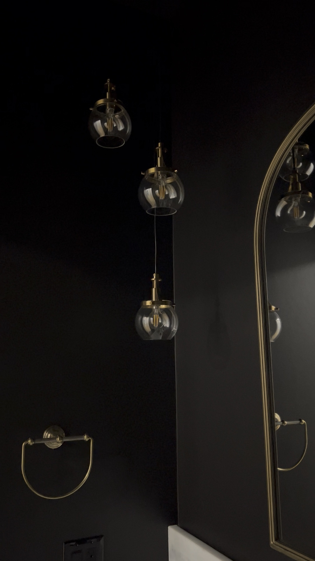 Dark and moody 🖤

Bathroom lighting | bathroom mirror | wall faucet | marble vanity 

#LTKHome #LTKStyleTip