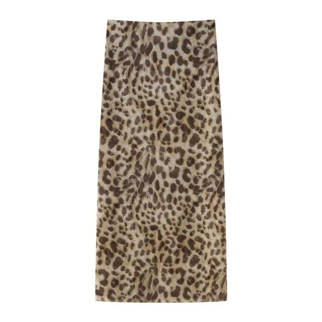 TRAF Leopard Print Tulle Skirts for Woman High Waist Long Skirt Woman Summer Beach Women's Skirts... | AliExpress (US)