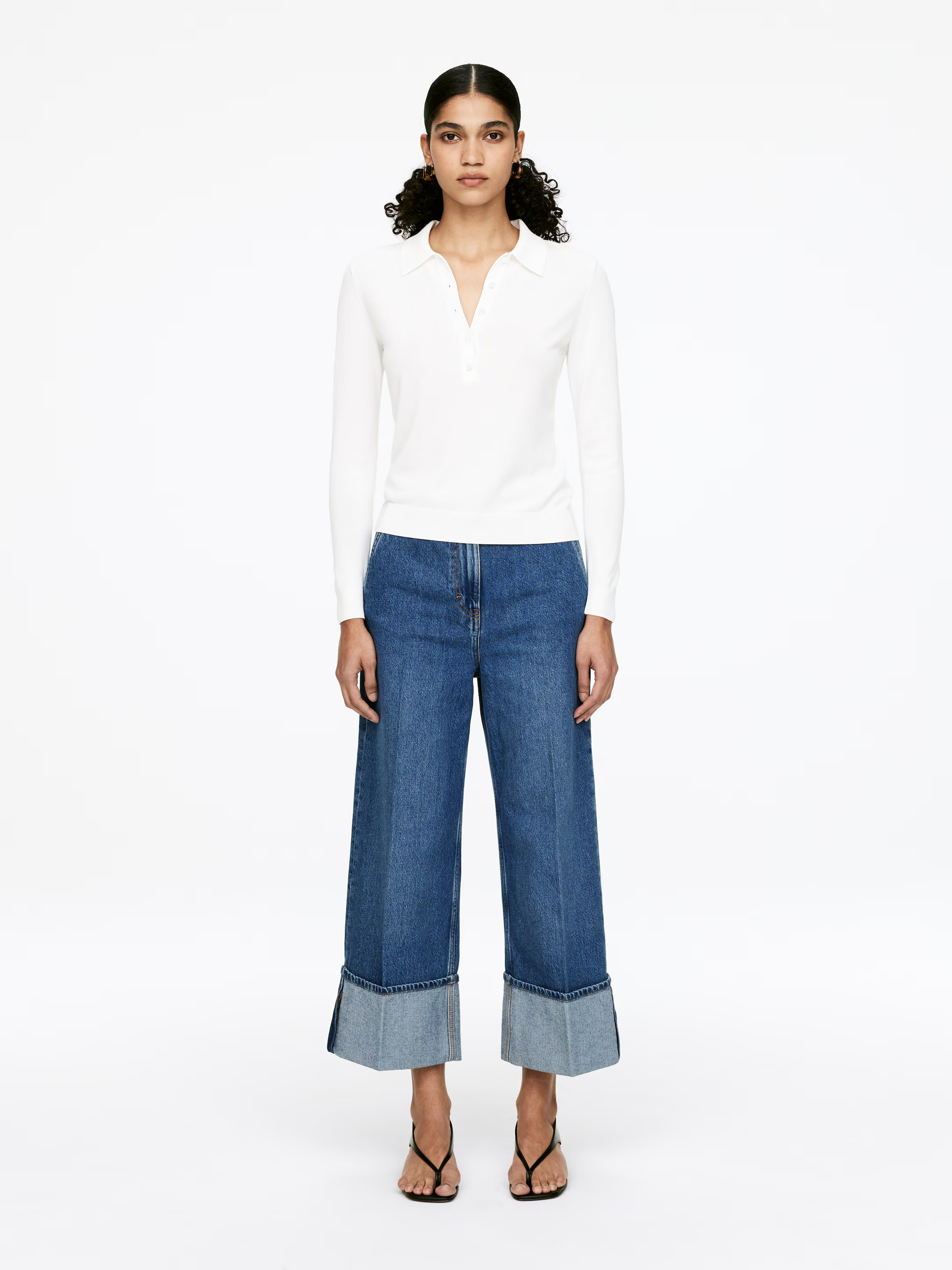 Wide Turn-Up Jeans | H&M (UK, MY, IN, SG, PH, TW, HK)
