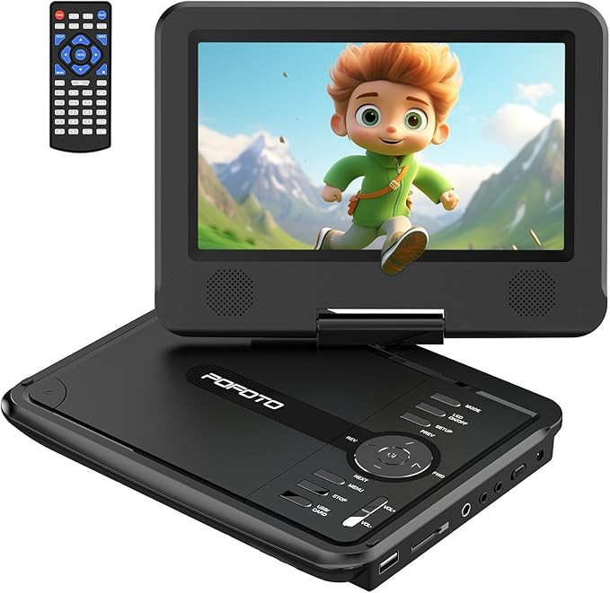 9.5" Portable DVD Player for Kids and Car with 7.5" Swivel Screen, 4-6 Hour Working Time, Car DVD... | Amazon (US)