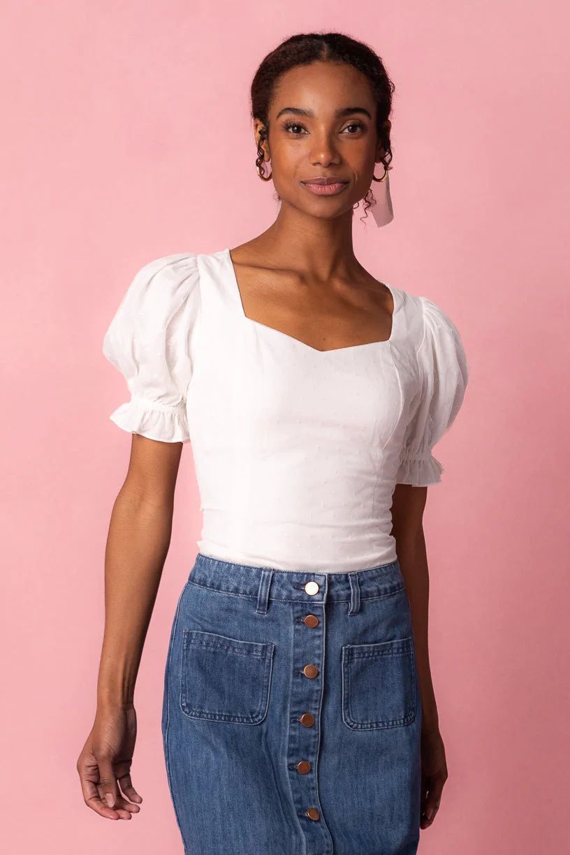 Ballerina Top in White | Ivy City Co