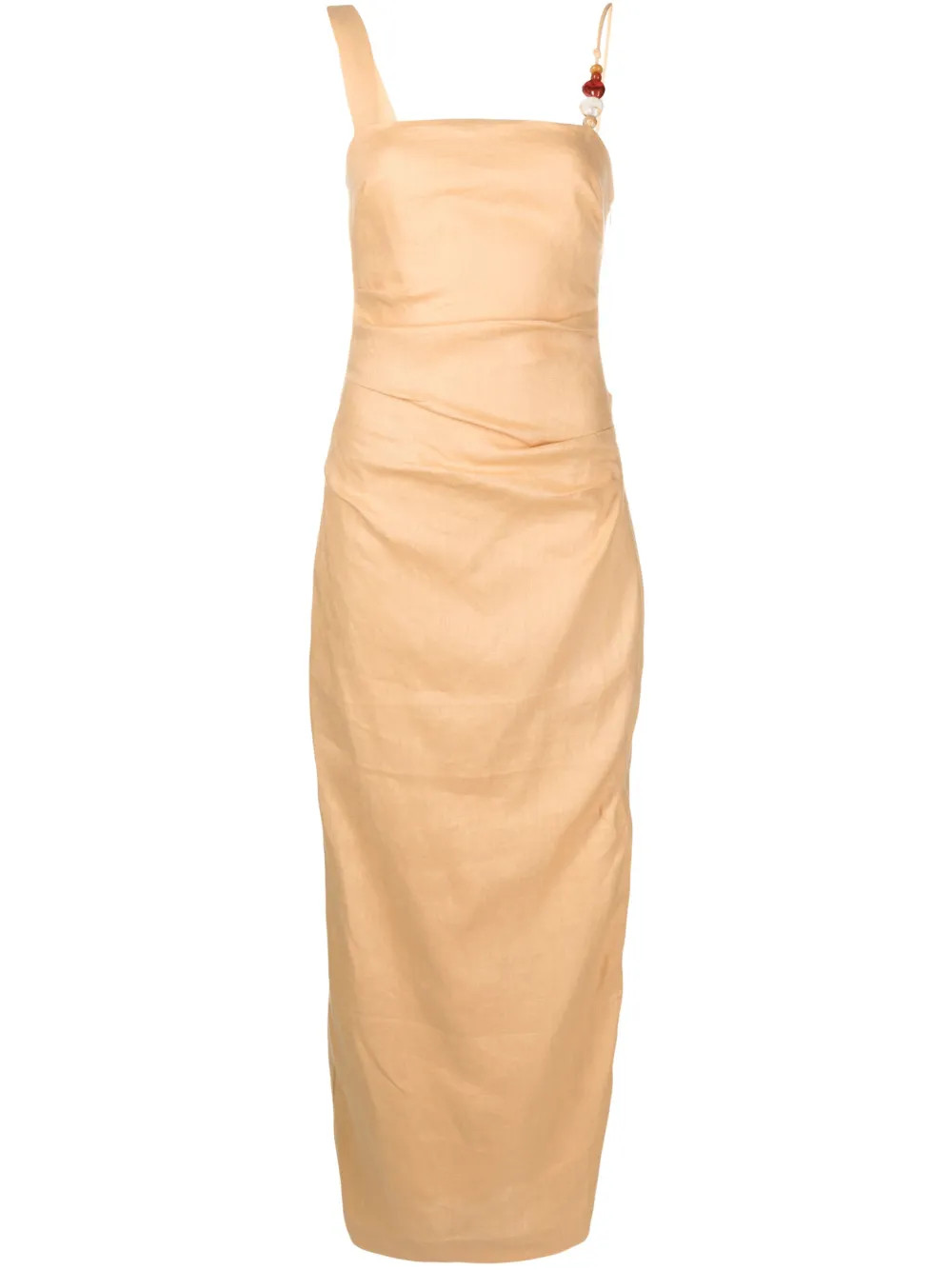 SIR. Antonia Beaded Linen Maxi Dress - Farfetch | Farfetch Global