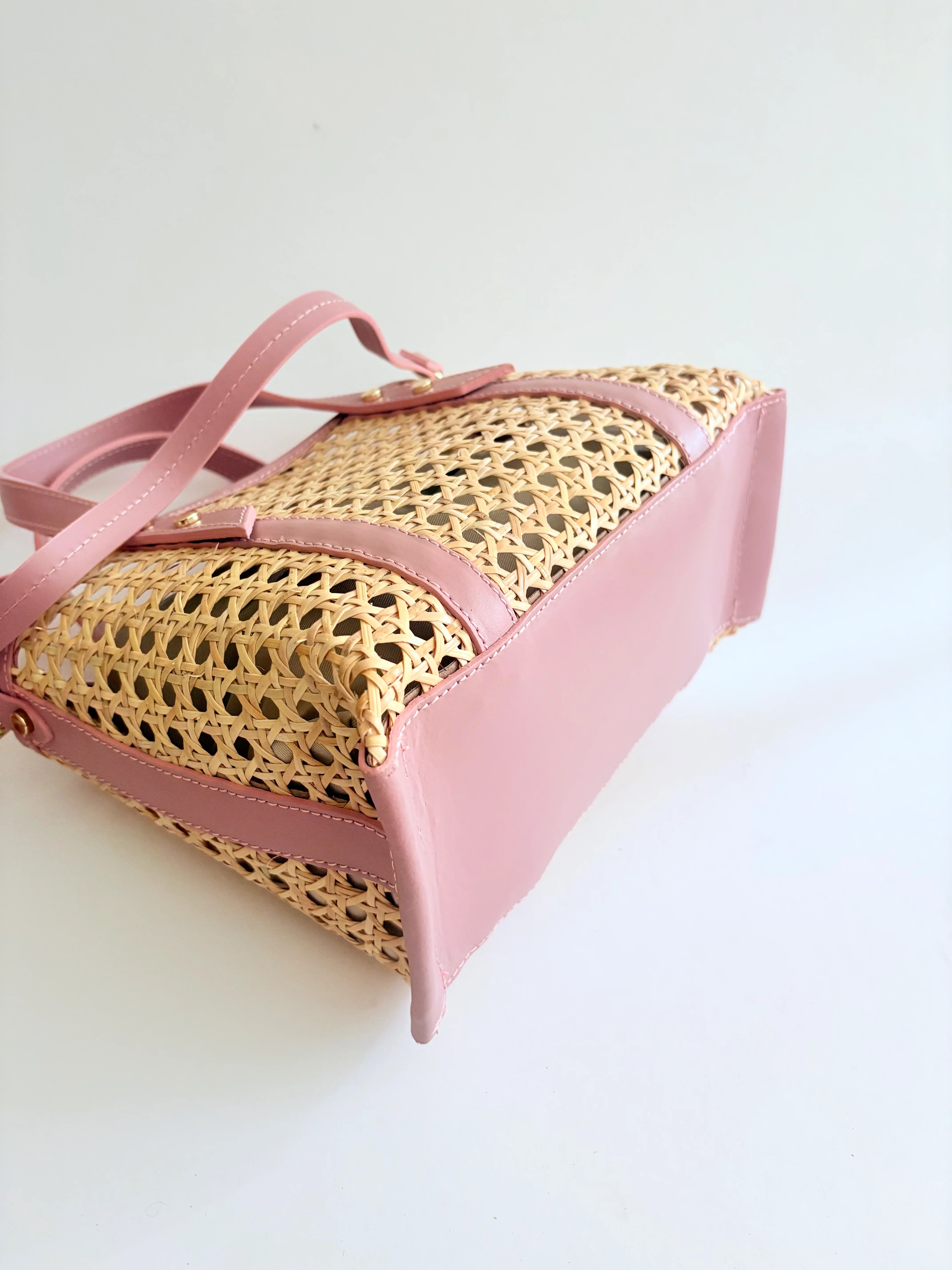 Rose Cane Wicker Mini Market Tote | Colores Collective