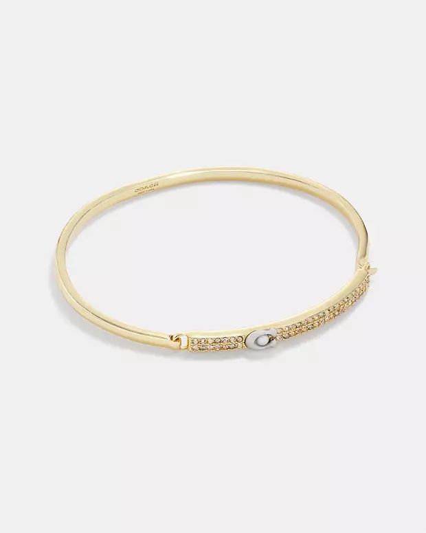 Signature Pavé Bar Thin Bangle | Coach Outlet US