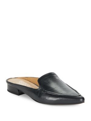 Sela Leather Smoking Mules | Lord & Taylor