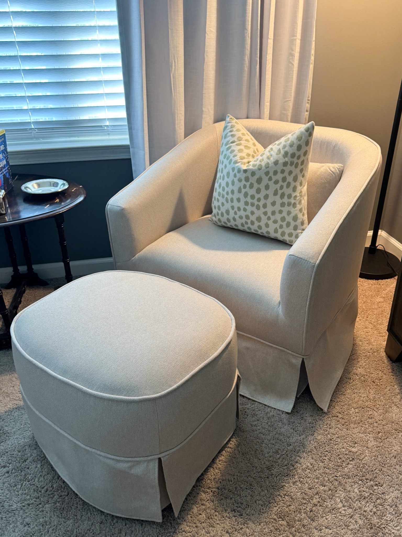 Shocked with the quality of this find! I’m in love with this swivel club chair and ottoman set I just received for our bedroom. The perfect spot for reading, relaxing, (or gathering clothes - sorry mom). And the best part is, it’s only $120 plus shipping! Amazing quality for such a steal  

#LTKhome #LTKsalealert #LTKstyletip