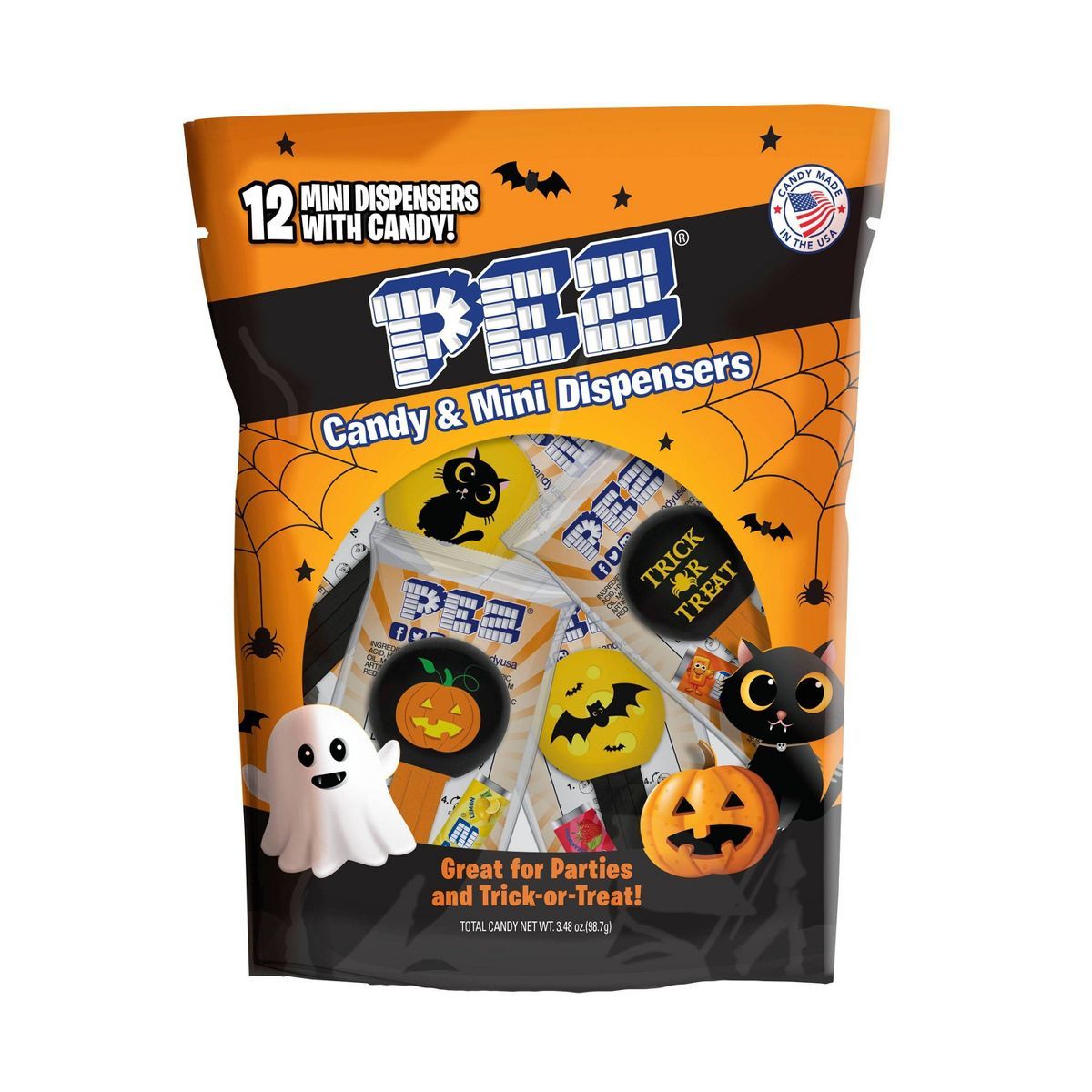 PEZ Halloween Candy & Mini Dispensers Bag - 3.48oz/12ct | Target