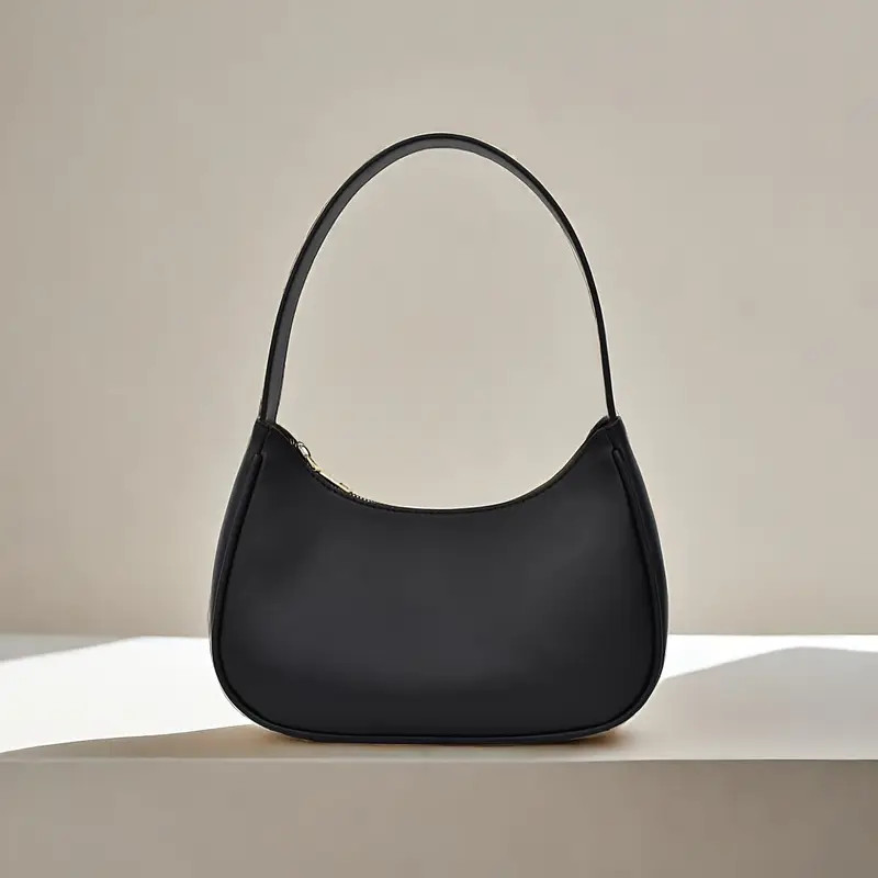 Minimalist Shoulder Bag, Fashion Solid Color Crescent Handbag, Niche Design Underarm Bag For Wome... | Temu Affiliate Program