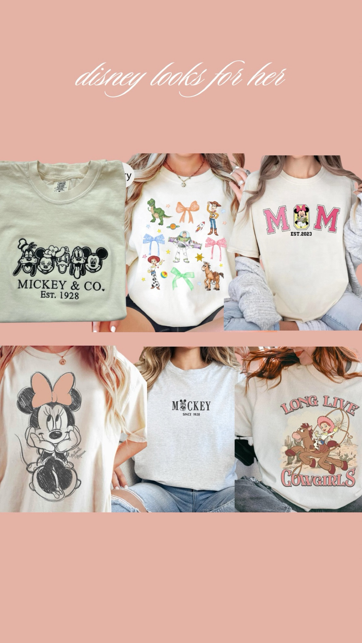 Disney shirts for her!