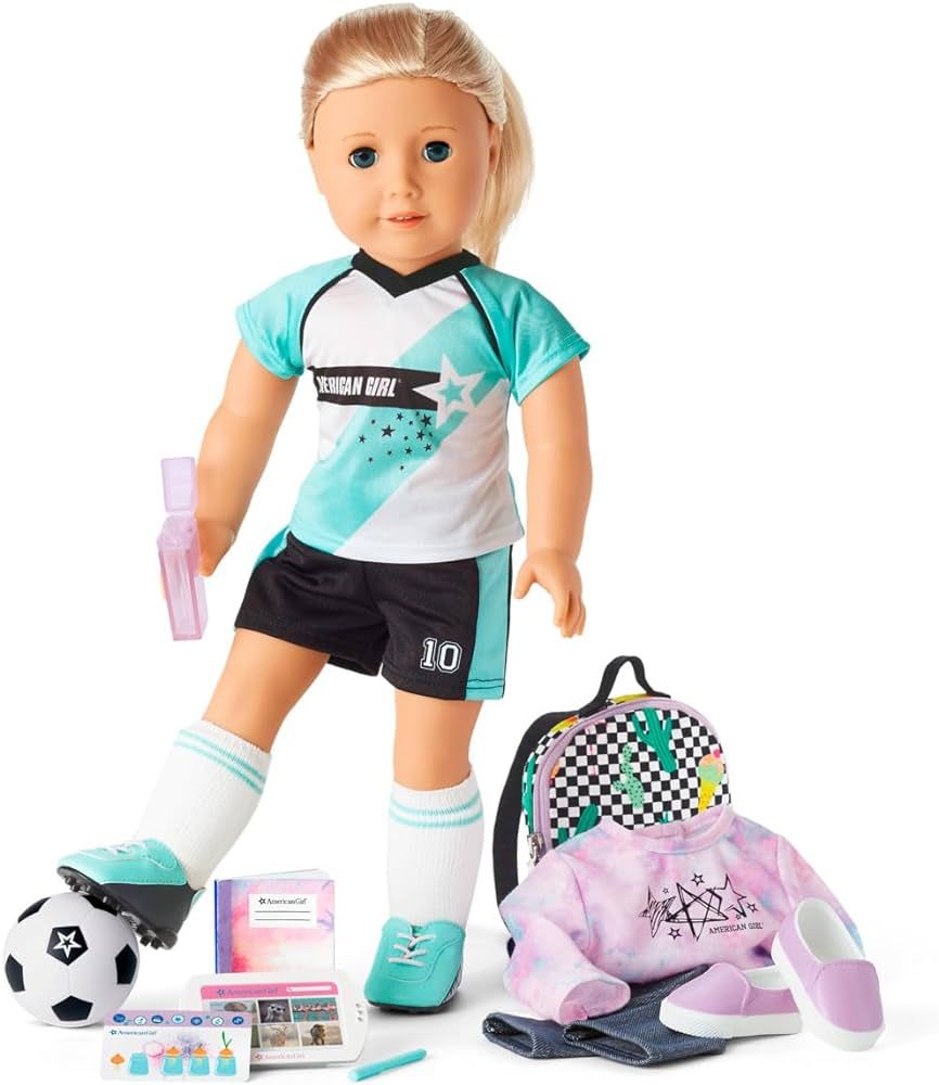 American Girl Truly Me 18-inch Doll 27 and School Day to Soccer Play Set with Blue Eyes, Layered ... | Amazon (US)