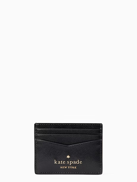 Kate Spade Staci Small Slim Card Holder, Black | Kate Spade Outlet